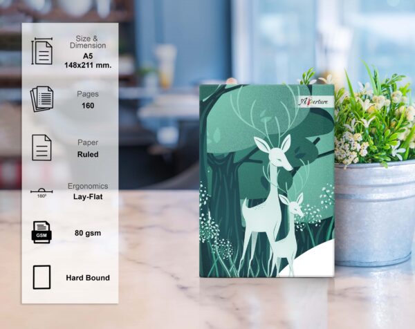 National Park A5 Hard Bound Diary 160 Ruled Pages 80 GSM Paper for Smooth Writing