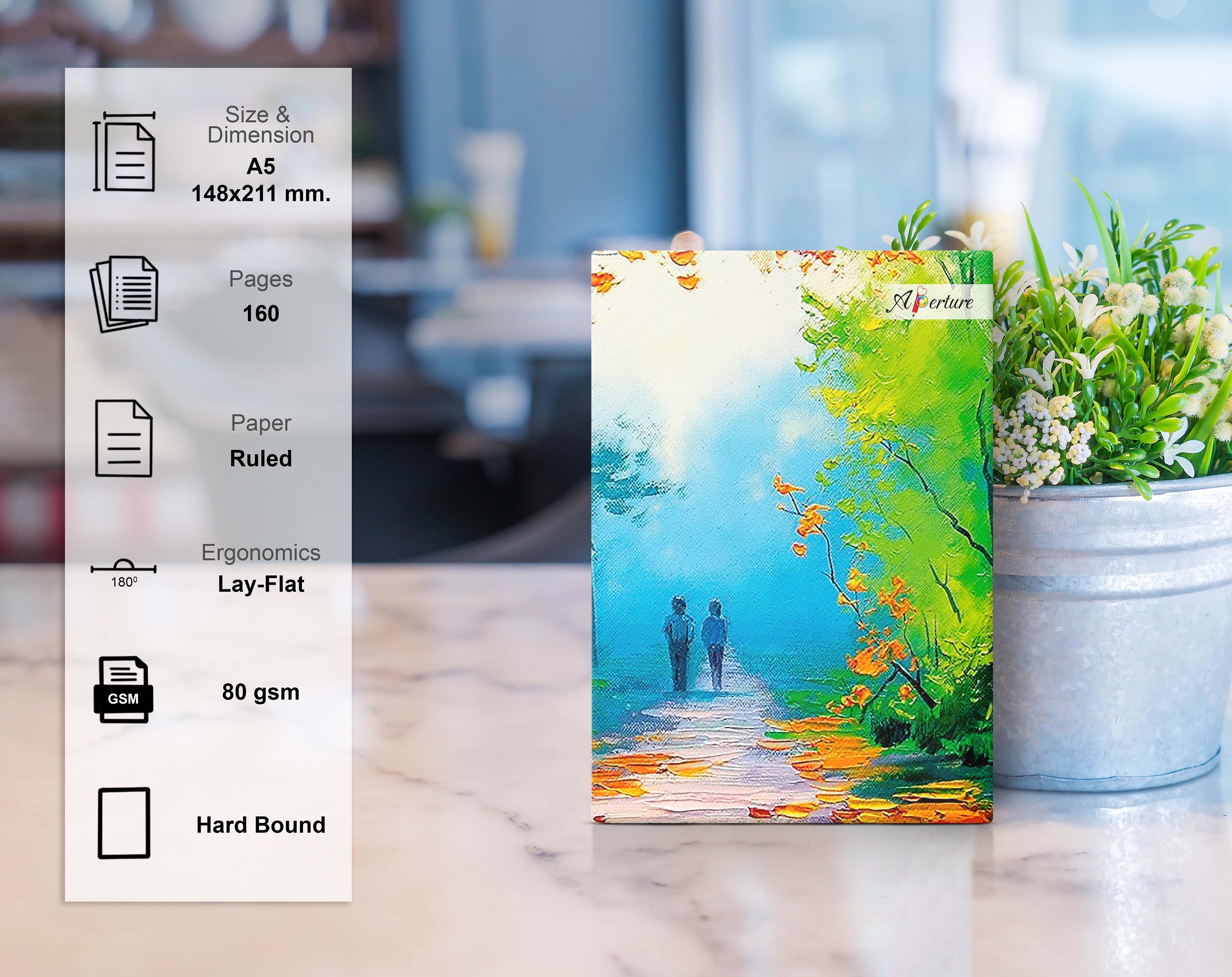 National Park A5 Hard Bound Diary 160 Ruled Pages 80 GSM Paper for Smooth Writing - Image 11