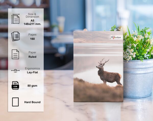 National Park A5 Hard Bound Diary 160 Ruled Pages 80 GSM Paper for Smooth Writing