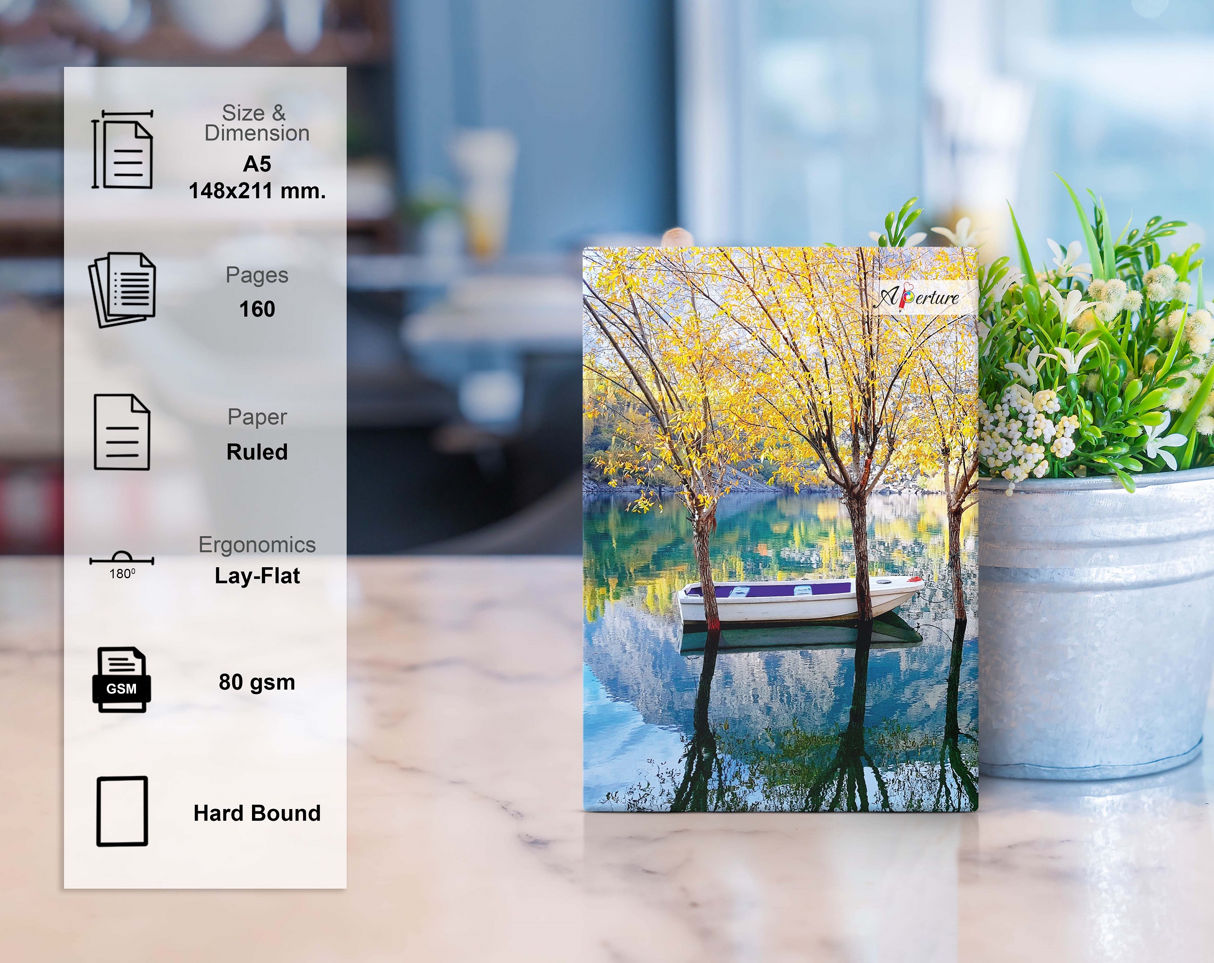 National Park A5 Hard Bound Diary 160 Ruled Pages 80 GSM Paper for Smooth Writing - Image 16