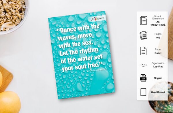 A5 Hard Bound Ruled Notebook (160 Pages, 80 GSM) Lay-Flat Ergonomics Quotation Dairy