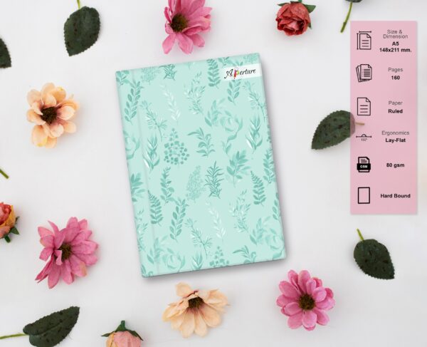 A5 Hardbound Seasonal Diary Notebook 160 Pages of 80 GSM Ruled Paper, Durable Cover, Perfect for Note-taking, and Daily Planning