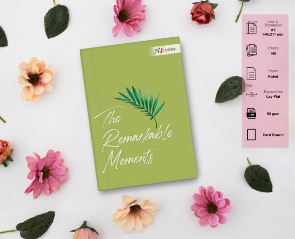 A5 Hardbound Seasonal Diary Notebook 160 Pages of 80 GSM Ruled Paper, Durable Cover, Perfect for Note-taking, and Daily Planning