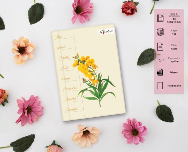 A5 Hardbound Seasonal Diary Notebook 160 Pages of 80 GSM Ruled Paper, Durable Cover, Perfect for Note-taking, and Daily Planning