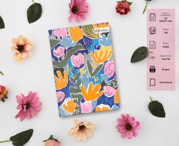 A5 Hardbound Seasonal Diary Notebook 160 Pages of 80 GSM Ruled Paper, Durable Cover, Perfect for Note-taking, and Daily Planning