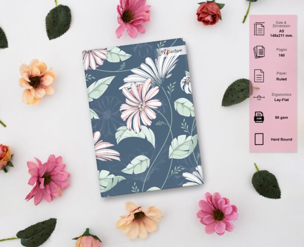 A5 Hardbound Seasonal Diary Notebook 160 Pages of 80 GSM Ruled Paper, Durable Cover, Perfect for Note-taking, and Daily Planning