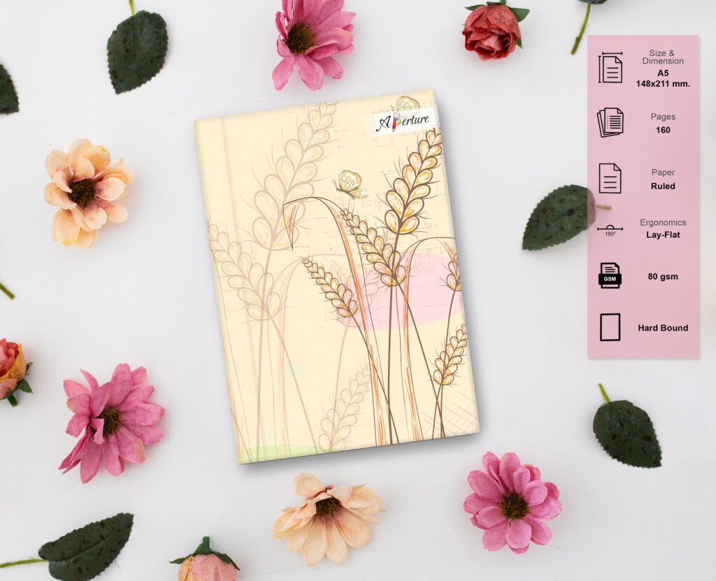 A5 Hardbound Seasonal Diary Notebook 160 Pages of 80 GSM Ruled Paper, Durable Cover, Perfect for Note-taking, and Daily Planning