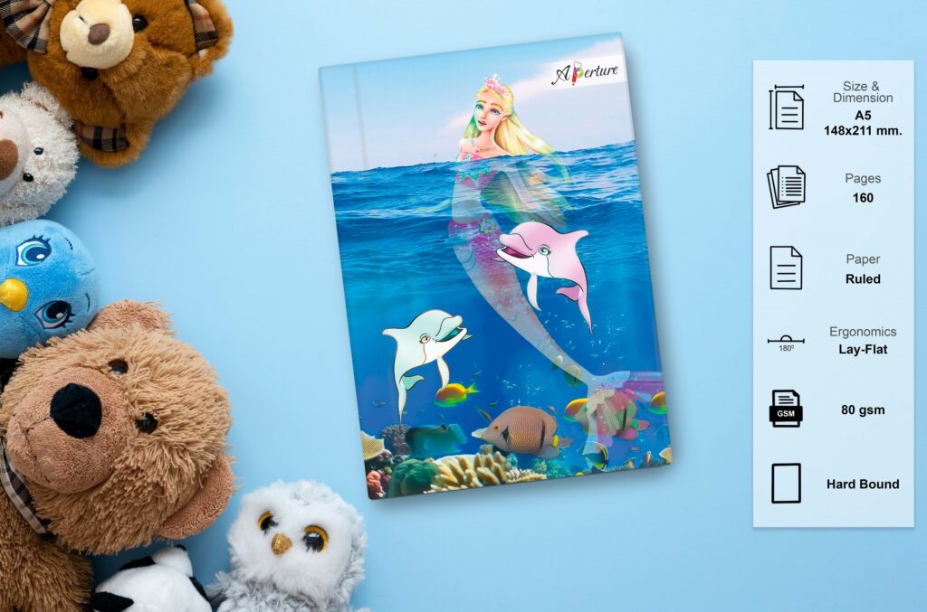 Cartoon Characters Hardbound A5 Diary 160 Ruled Pages 80 GSM Perfect for Kids, Students