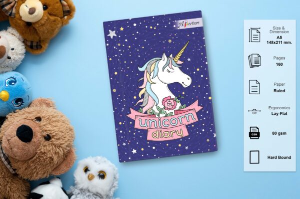 Cartoon Characters Hardbound A5 Diary 160 Ruled Pages 80 GSM Perfect for Kids, Students