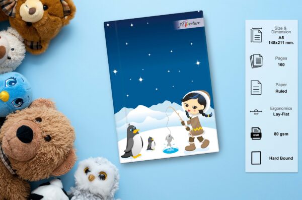 Cartoon Characters Hardbound A5 Diary 160 Ruled Pages 80 GSM Perfect for Kids, Students