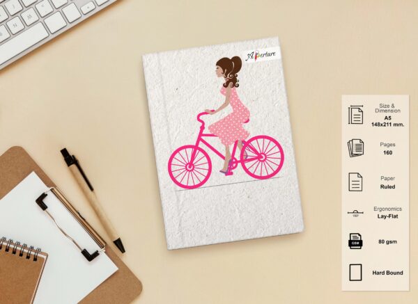 Abstract Design A5 Notebook – 160 Ruled Pages, 80 GSM Premium Paper, Hardbound Journal for Note-Taking, Daily Planning