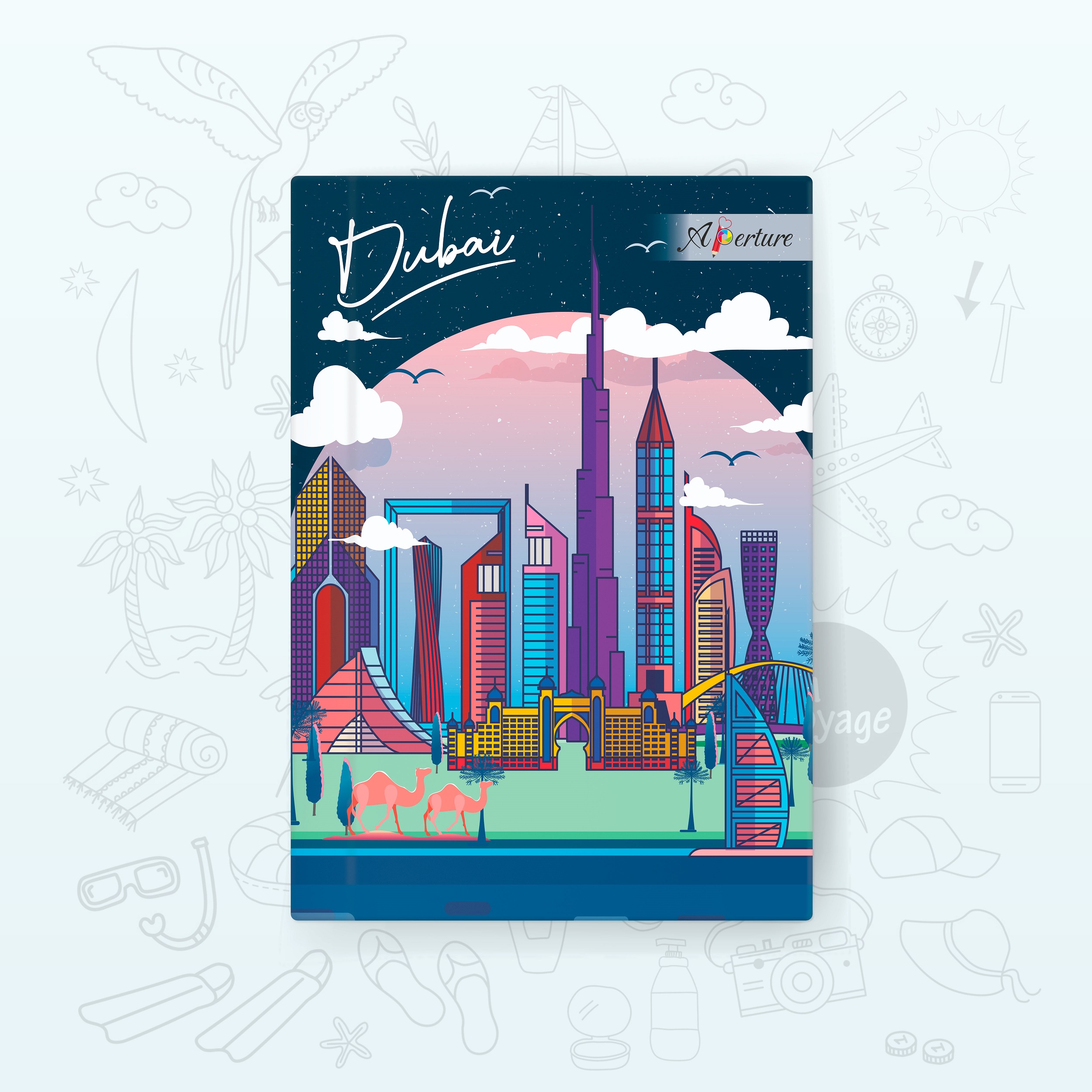 Vibrant A5 Travel Diary Notebook – 160 Ruled Pages with 80 GSM Premium Paper, Perfect for Journaling, Note-Taking, and Daily Adventures - Image 20