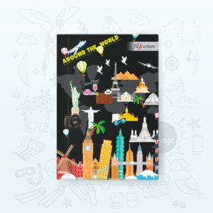 Vibrant A5 Travel Diary Notebook – 160 Ruled Pages with 80 GSM Premium Paper, Perfect for Journaling, Note-Taking, and Daily Adventures - Image 29