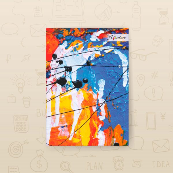 Abstract Design A5 Notebook – 160 Ruled Pages, 80 GSM Premium Paper, Hardbound Journal for Note-Taking, Daily Planning