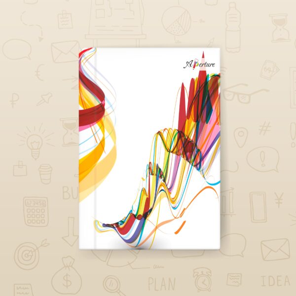Abstract Design A5 Notebook – 160 Ruled Pages, 80 GSM Premium Paper, Hardbound Journal for Note-Taking, Daily Planning