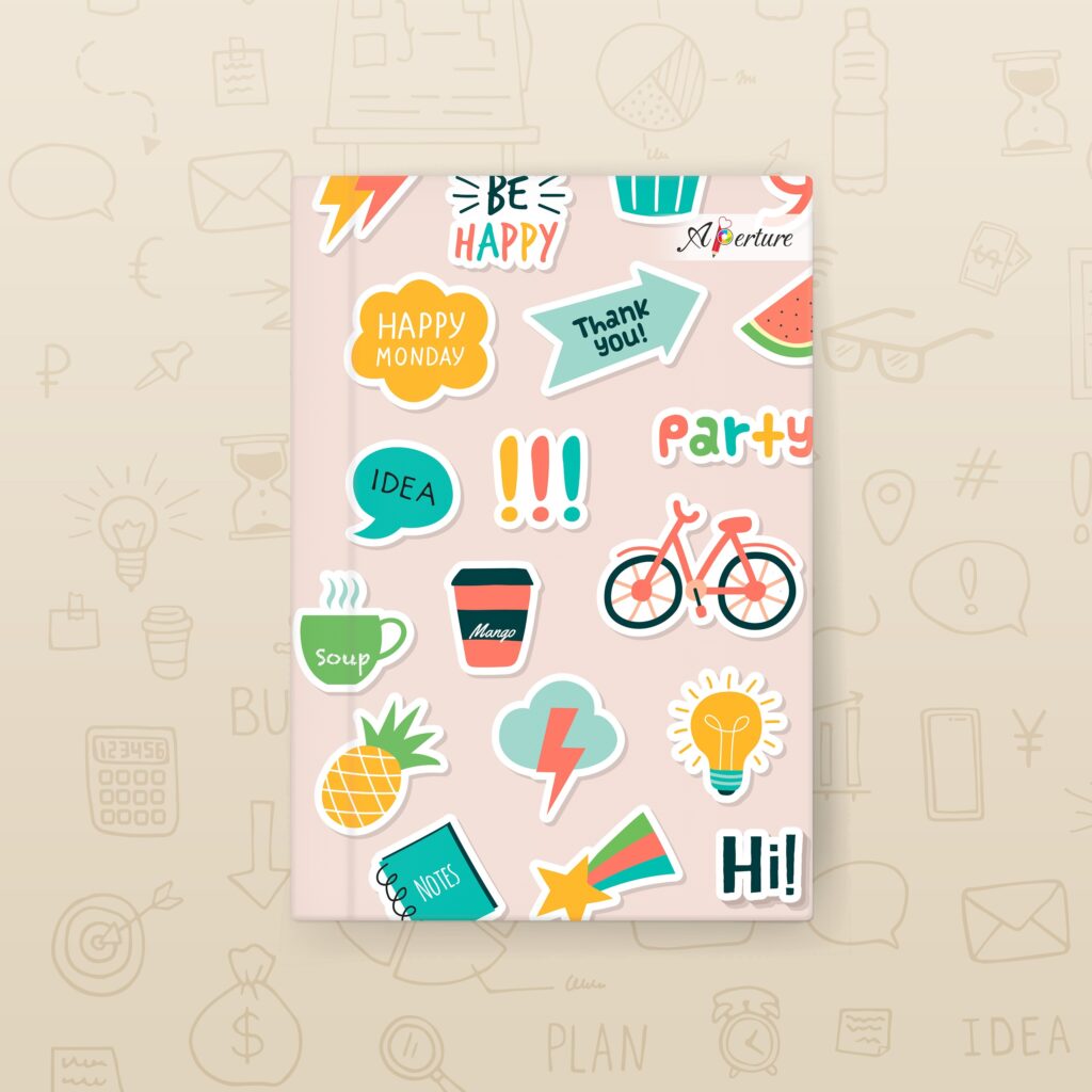 Abstract Design A5 Notebook – 160 Ruled Pages, 80 GSM Premium Paper, Hardbound Journal for Note-Taking, Daily Planning