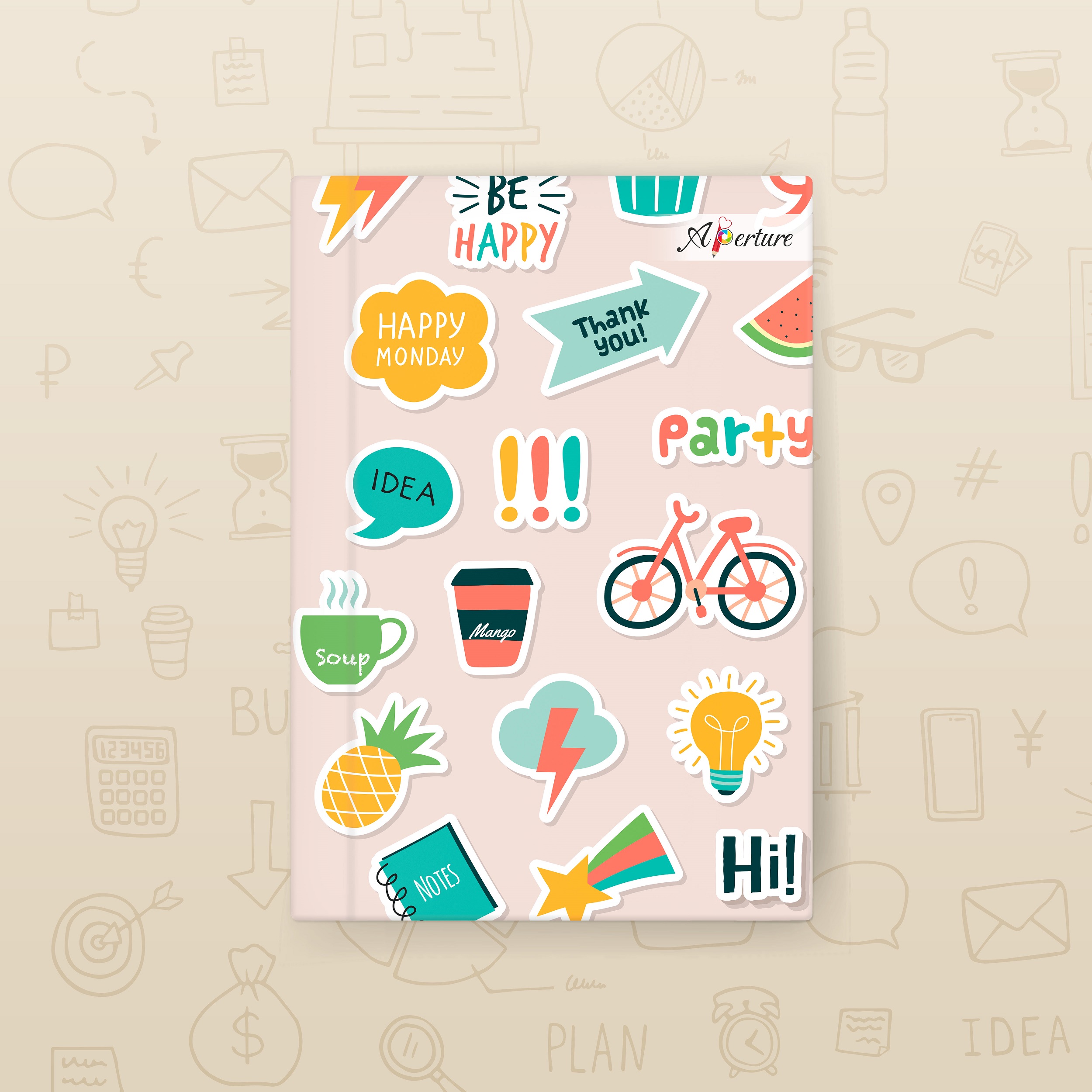 Abstract Design A5 Notebook – 160 Ruled Pages, 80 GSM Premium Paper, Hardbound Journal for Note-Taking, Daily Planning - Image 3