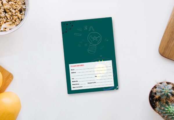 A5 Hard Bound Ruled Notebook (160 Pages, 80 GSM) Lay-Flat Ergonomics Quotation Dairy