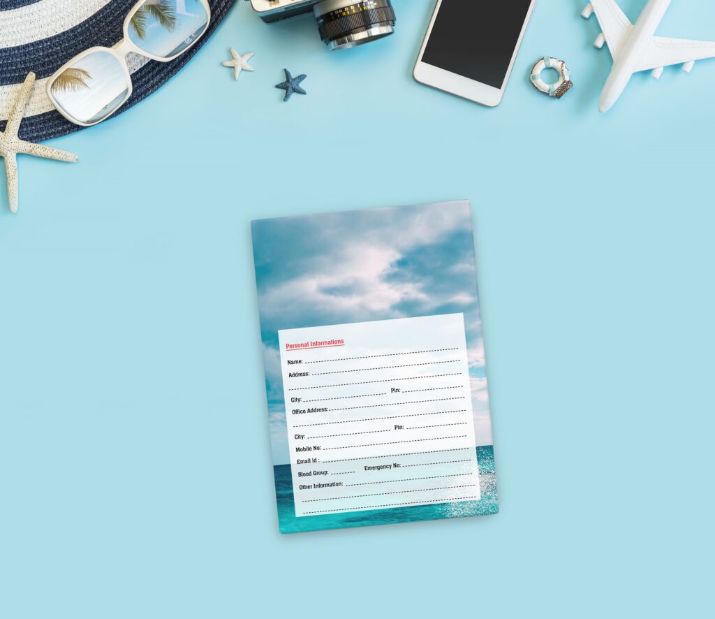 Vibrant A5 Travel Diary Notebook – 160 Ruled Pages with 80 GSM Premium Paper, Perfect for Journaling, Note-Taking, and Daily Adventures