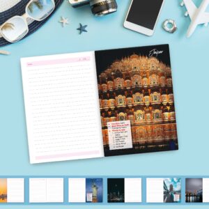 Vibrant A5 Travel Diary Notebook – 160 Ruled Pages with 80 GSM Premium Paper, Perfect for Journaling, Note-Taking, and Daily Adventures - Image 4