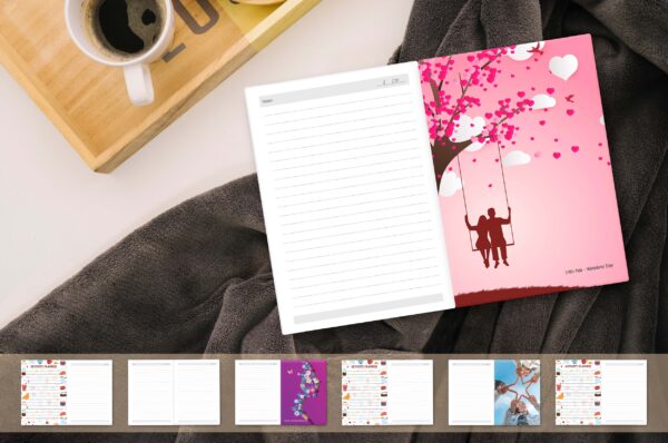 A5 Hard Celebration Theme Notebook 160 Ruled Pages, 80 GSM, Lay-Flat Design Diary