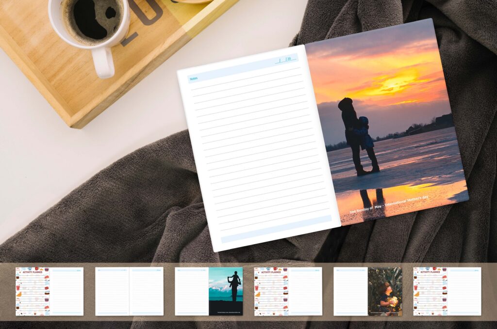 A5 Hard Celebration Theme Notebook 160 Ruled Pages, 80 GSM, Lay-Flat Design Diary