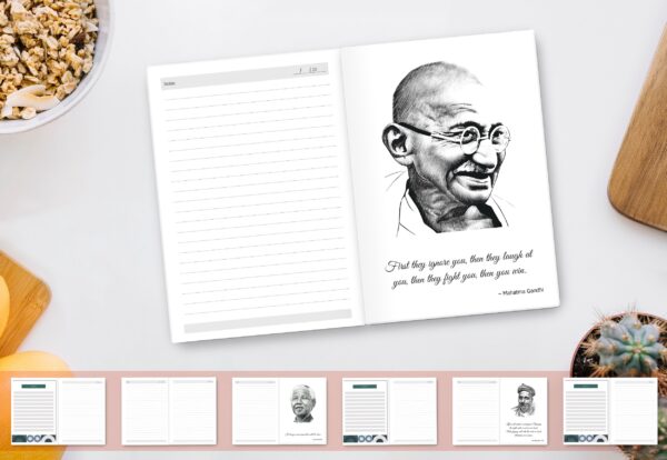 A5 Hard Bound Ruled Notebook (160 Pages, 80 GSM) Lay-Flat Ergonomics Quotation Dairy