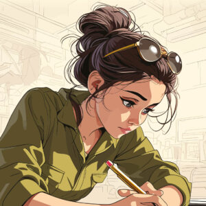 Aperture Studious Girl design LongBook/Exercise Notebook
